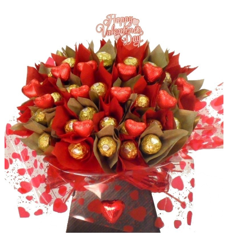 Valentine's Bouquet made with Chocolates.